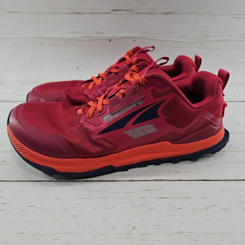 Altra Lone Peak 7 Womens 8 Red Pink Trail Running Sneakers Shoes ALOA7R7G668